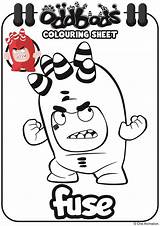 Oddbods Coloring Pages Colouring Oddbod Sheet Printable Fuse Printables Popular Sheets Kids Books sketch template