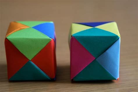 origami cube tutorial teaching paper art  origami pinterest