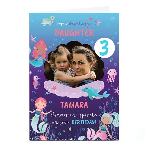 buy personalised birthday card birthday wishes under the sea daughter