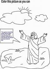 Coloring Jesus Bible Worksheets Kids Pages Printable Worksheet Preaching Sheets Preschool John Activities Sunday School Colouring Print Math Miracles Faith sketch template