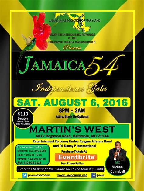 2016 jamaican independence gala tickets sat aug 6 2016