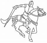 Cavaliere Caballero Cavallo Cavaleiro Edad Cavalo Colorear Disegno Desenho Jordi Lancillotto Cavalieri Caballeros Stampare Armadura Acolore Espada Como Mano sketch template