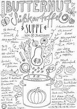 Kochbuch Selbst Sketchnotes Suppe Deckblatt Magische Butternut Zimt Dekorative Kartoffelsuppe Rezeptbuch Doodle Süßkartoffel Feeistmeinname Skizze sketch template