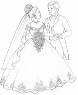 Coloring Pages Barbie Wedding Getdrawings sketch template