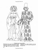 Coloring Medieval Book Dover Fashion Tierney Fashions Amazon Pages Tom Clothing 15th Century sketch template