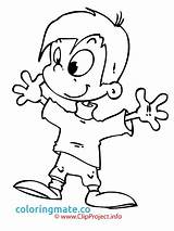 Boy Coloring Cartoon Pages Colouring Sheet Kids Getcolorings Sheets Color sketch template