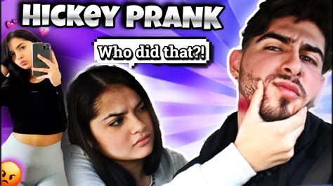 Hickey Prank On Girlfriend Almost Left Me She Got Mad Youtube