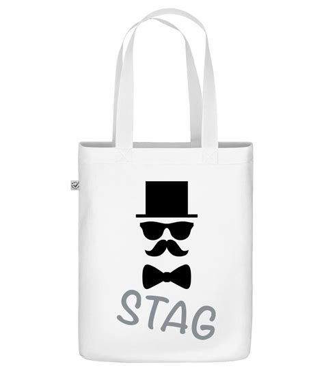 stag mustache · organic tote bag shirtinator