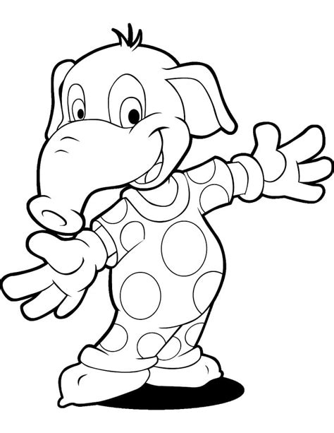 cartoon baby elephant coloring page  printable coloring pages