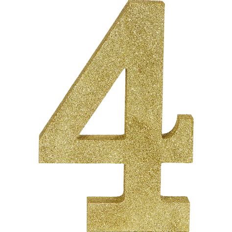 glitter gold number  sign    party city