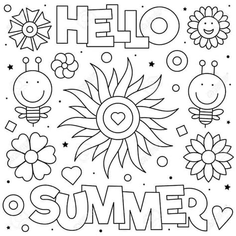 summer coloring pages coloring pages  boys summer coloring