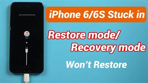 iphone  stuck  restore moderecovery mode wont restore youtube