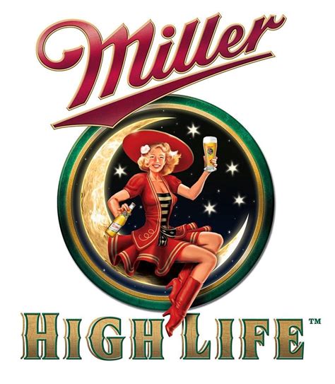 miller high life brew  beer vintage retro logo bar wall decor
