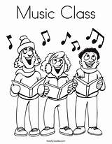 Coloring Music Class Singers Print sketch template