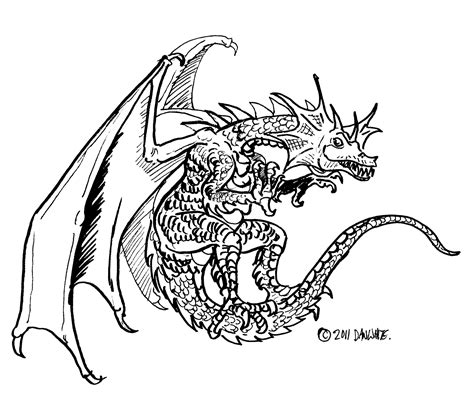 scary dragon coloring pages picture