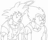 Goku Vegeta Majin Instinct Buu Coloringhome Getdrawings sketch template