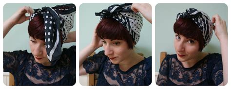how to tie a retro style headscarf seamless