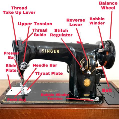 parts   vintage sewing machine   functions