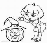 Dora Coloring Pages Halloween Kids Color Cool2bkids Printable Getcolorings sketch template
