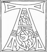 Alfabeto Celtico Majuscules Lettres Stampa sketch template