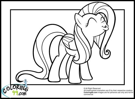pony fluttershy coloring pages minister coloring