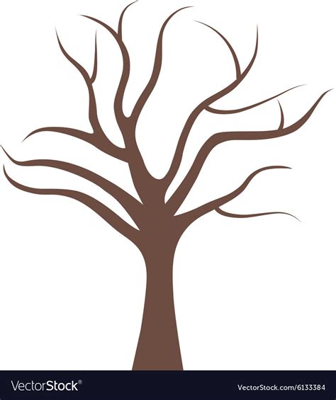 tree   leaves royalty  vector image vectorstock