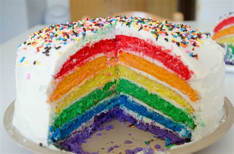 rainbow cakes cakes photo  fanpop