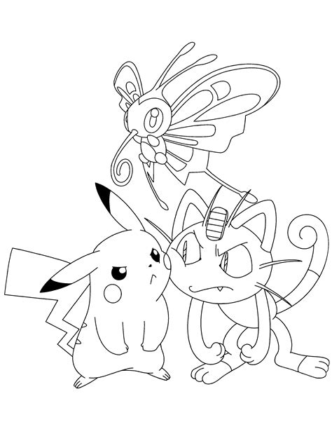 pokemon printable coloring sheets