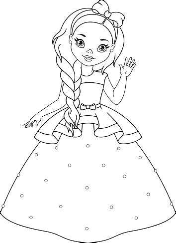 princess coloring page stock illustration  image
