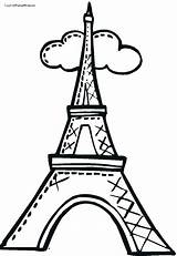 Eiffel Tower Drawing Coloring Kids Pages Torre Easy Draw France Towers Paris Cartoon Simple Para Colorear Clipart Dibujo Step Clip sketch template