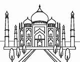 Coloring Mahal Taj Pages Mosque Para Colorear Dibujo Colouring India Mundo Dibujos Monumentos La Drawing Sheets Tag Printable Niños Cultura sketch template