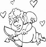 Coloring Cupid Valentine Pages Valentines Sheets Drawing Heart Clipart Gif Labels sketch template