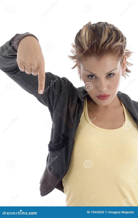 young female pointing  stock photo image  gorgeous