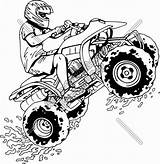 Wheeler Coloring Four Pages Atv Drawing Clipart Quad Wheelers Printable Clip Outlander Colouring Bike Sketch Sheets Jumping Silhouette Boys Truck sketch template