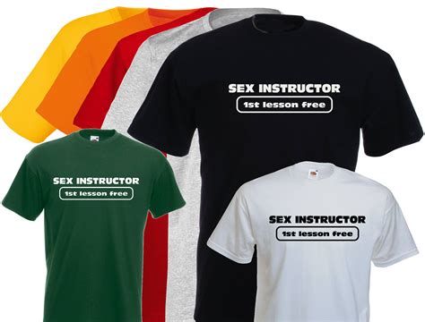 t shirt sex instructor t shirt humor tee shirt men cotton etsy