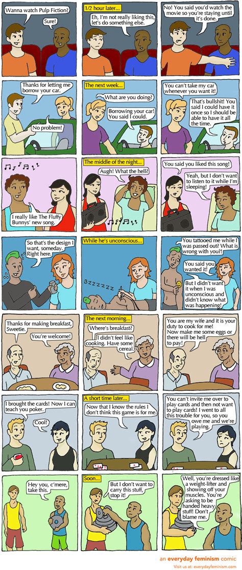Cartoons By Alli Kirkham Explain Sexual Consent In Everyday Terms