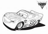 Mcqueen Coloring Lightning Cars Pages Disney sketch template