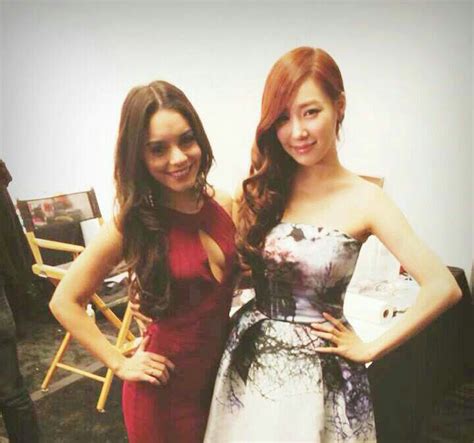 Snsd Tiffany Snapped A Photo With Vanessa Hudgens Pinks Land