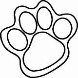Paw Coloring Print Tiger Foot Footprint Drawing Pages Clipart Dog Draw Color Line Paws Bear Getdrawings Patrol Dinosaur Printable Feet sketch template