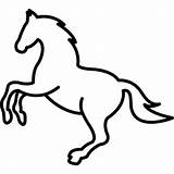 Outline Horse Drawing sketch template