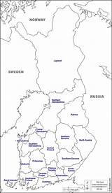 Finland Map Regions Blank Finlande Outline Carte sketch template