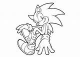 Coloring Sonic Pages Super Cartoon sketch template