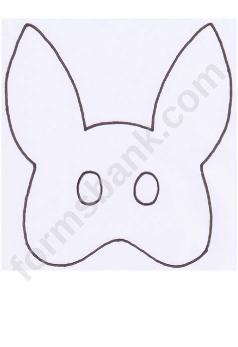 bunny mask template printable