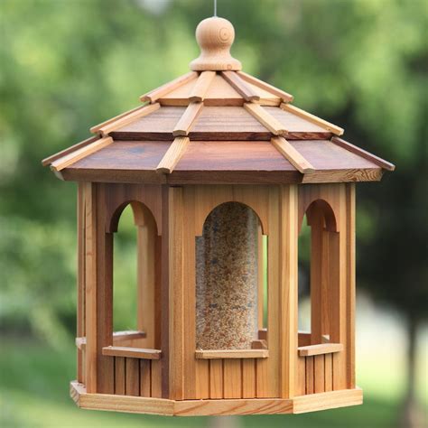sided octagonal hopper bird feeder wooden bird feeders bird house bird feeders