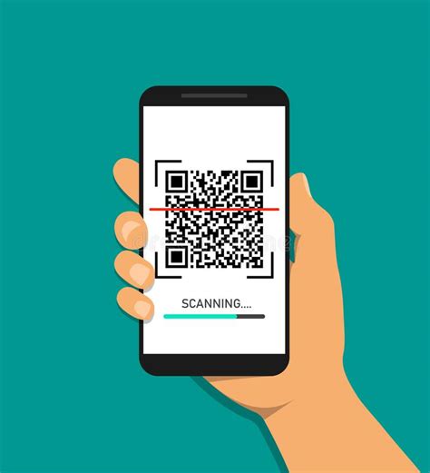 hand scanning qr code  mobile phone barcode qrcode scanning  app  smartphone scan id