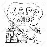 Vape Drawing Shop Logo Drawings Getdrawings sketch template