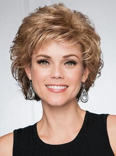 Short Blonde Classic Best Curly Synthetic Wigs