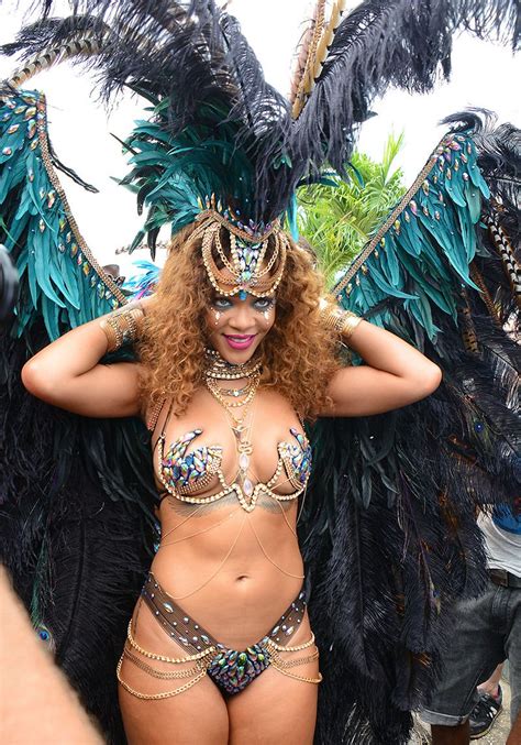 rihanna s sexiest crop over festival bejeweled bikinis — pics rihanna