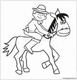 Horse Cowboy Coloring Pages Horses Color Kids Repair Auto Riding Stable Jacked Car Print Stock Coloringpagesonly sketch template