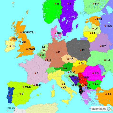 stepmap europa staaten landkarte fuer deutschland